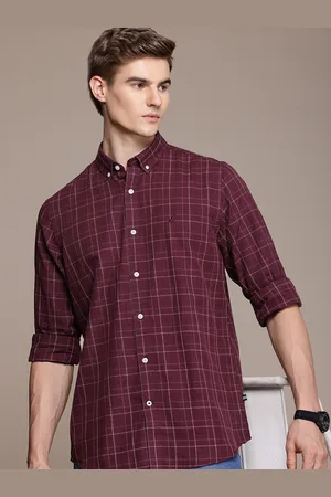 Nautica Classic Opaque Checked Pure Cotton Casual Shirt