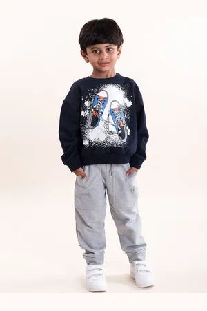 KiddoPanti Boys Printed Long Sleeves Sweatshirt & Joggers