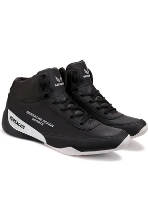 Bersache Men Leather Running Non-Marking Shoes