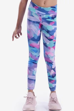 DECATHLON Girls Printed Mid-Rise Tights