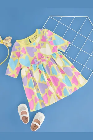 Pantaloons Girls Printed Pure Cotton Fit & Flare Dress