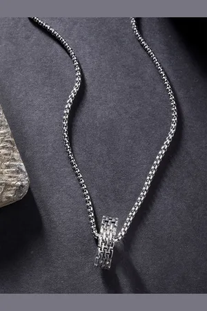 karatcart Silver-Plated Quirky Pendants with Chains
