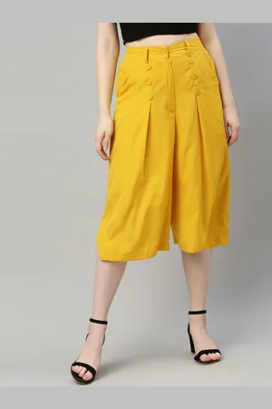 Sera Women Flared Pleated Culottes Trousers