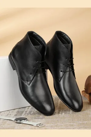 Teakwood Leathers Men Solid Leather Heeled Casual Boots