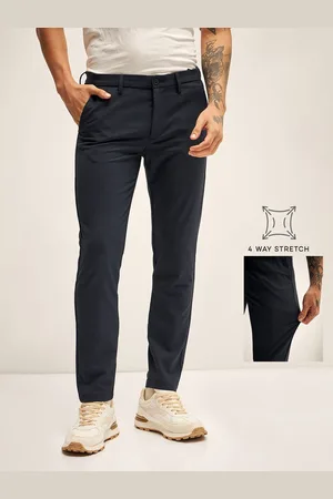 The Bear House Men Slim Fit Chinos Trousers
