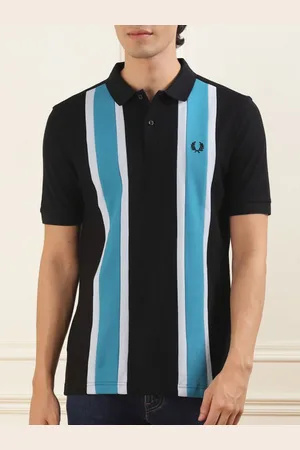Fred Perry Men Striped Polo Collar Applique T-shirt
