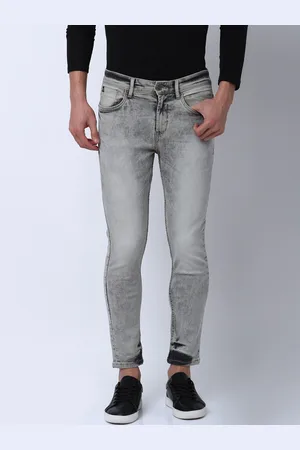 LocoMotive Men Grey Tapered Fit Mid-Rise Clean Look Stretchable Jeans