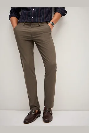The Bear House Men Solid 4 Way Stretch Formal Trouser