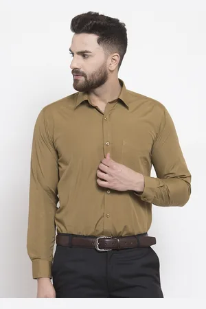 English Navy Men Slim Fit Opaque Formal Shirt