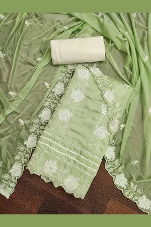 Kalini Floral Embroidered Thread Work Unstitched Dress Material