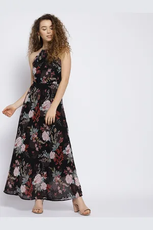 Sera Women Black Printed Maxi Dress