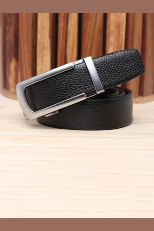 Winsome Deal Men Textured Slider Buckle Closure Belt