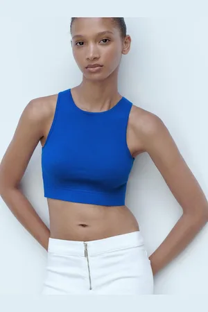 MANGO Knitted Crop Top