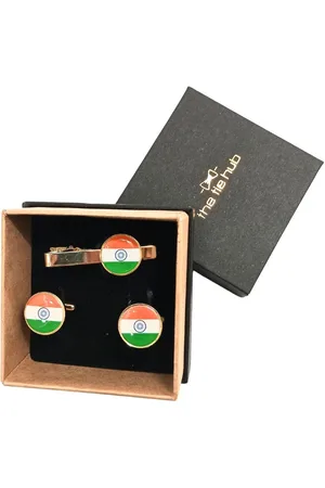 The Tie Hub Men Accessory Gift Set of Tie Pin and Cufflinks