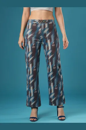 Globus Women Hazzy Printed Mid Rise Stretchable Straight Fit Treggings