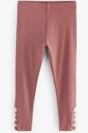 Next Girls Ribbed Ankle Length Leggings with Criss-Cross Detail