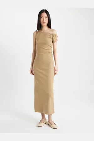 DeFacto Women One Shoulder A-Line Midi Dress