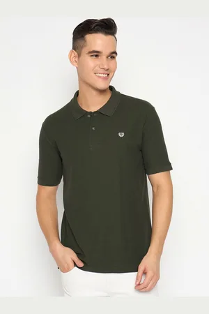 Duke Men Solid Polo Collar Cotton Slim Fit T-shirt