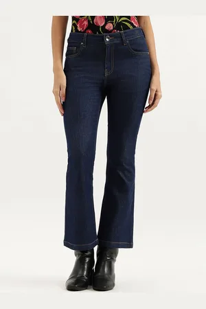 Benetton Women Solid Bootcut High-Rise Jeans