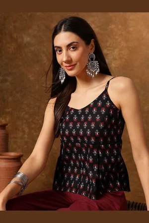 Anouk Floral Print Cotton Top