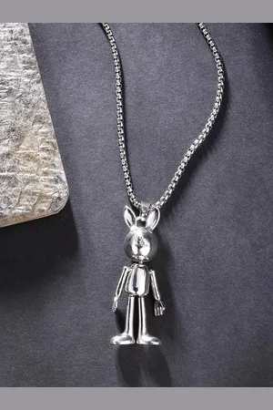 karatcart Silver-Plated Quirky Pendants with Chains
