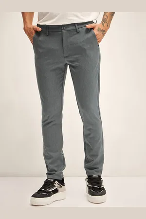 The Bear House Men Slim Fit Chinos Trousers