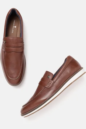 Louis Philippe Men Leather Penny Loafers