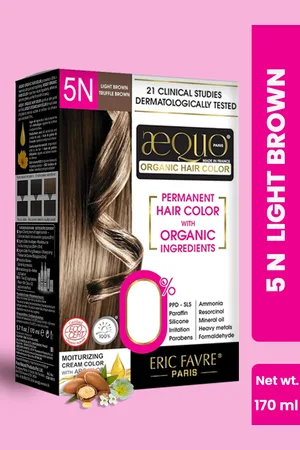 Aequo Organic Women Permanent Hair Color with Organic Ingredients - Light Brown 5N