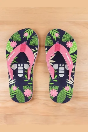 toothless Girls Printed Rubber Thong Flip-Flops