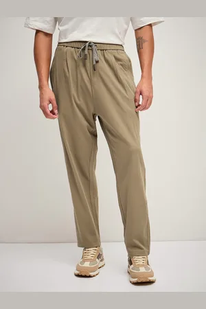 The Bear House Men Solid Regular Fit Trouser