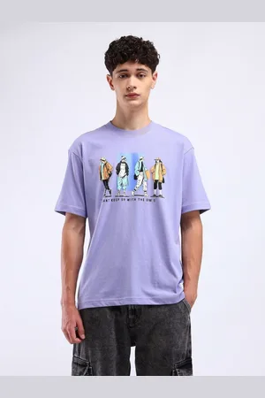 Flying Machine Men Typography Printed Pockets T-shirt