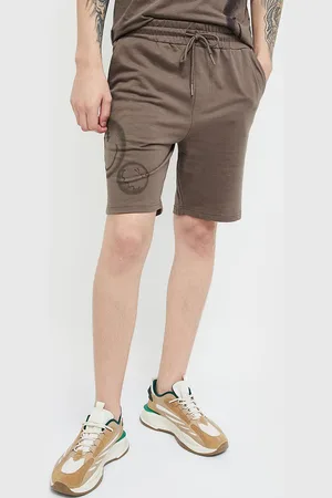 Smileyworld Men Printed Mid-Rise Shorts