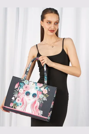 MINI WESST Women Floral Printed Structured Tote Bag