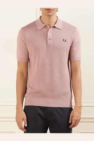 Fred Perry Men Polo Collar Applique T-shirt