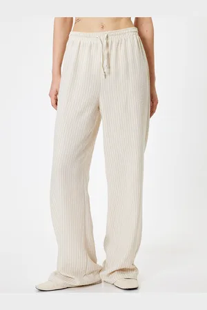 Koton Women Mid-Rise Wide Leg Trousers
