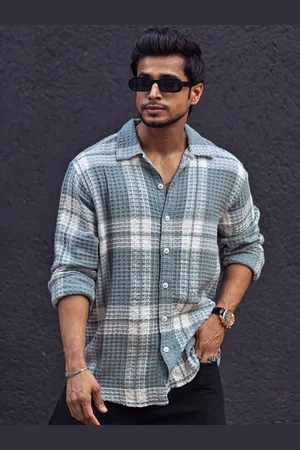 Powerlook Men Tartan Checks Opaque Checked Casual Shirt