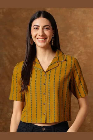 Anouk Print Cotton Shirt Style Top