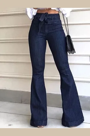 LULU & SKY Women Flared High-Rise Jeans