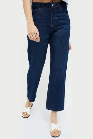 Lifestyle Women Mid-Rise Straight Fit Highly Distressed Jeans