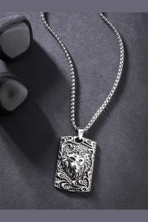 karatcart Silver-Plated Animal Shaped Pendants with Chains