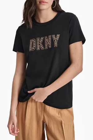 DKNY Women Typography Pockets T-shirt