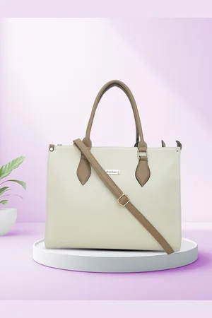 DressBerry Beige-Coloured Structured Laptop Handheld Bag