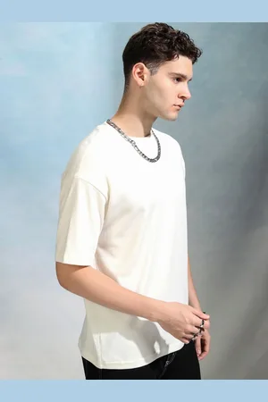 Highlander Men Solid Round Neck Cotton Relaxed Fit Sports T-Shirt