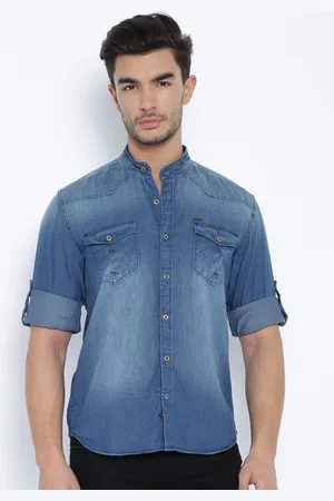 LocoMotive Blue Denim Casual Shirt
