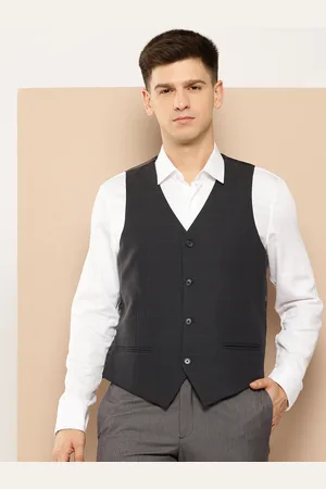 Invictus Window Panes Checked Slim Fit Waistcoat