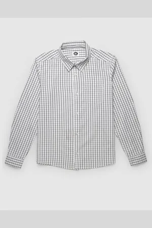 YK Boys Spread Collar Long Sleeves Comfort Gingham Checks Cotton Checked Casual Shirt
