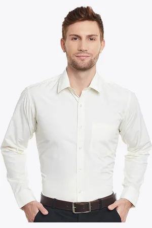 English Navy Men Solid Wrinkle Free Slim Fit Formal Shirt