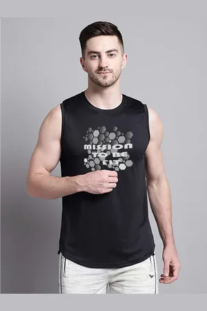 Friskers Men Printed V-Neck Cut Outs T-shirt