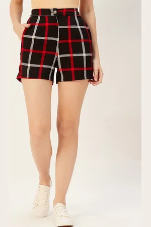 Sera Women Checked Technology Shorts