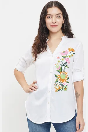 BAESD Women Classic Floral Opaque Casual Shirt